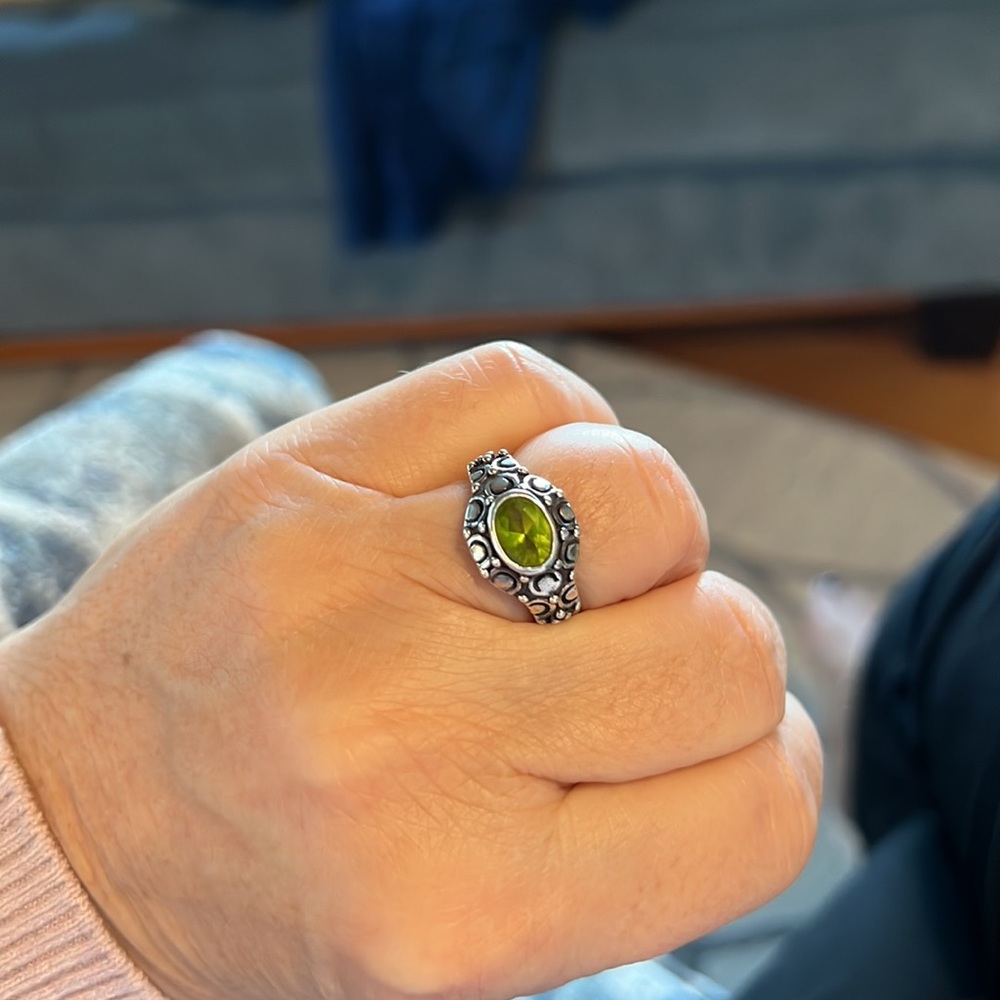 Peridot 925 bracelet, ring and earrings☘️ - Picture 7 of 10